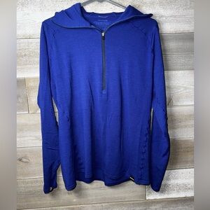 Patagonia Men's Royal Blue Capilene Thermal Weight Zip -Neck Hoodie